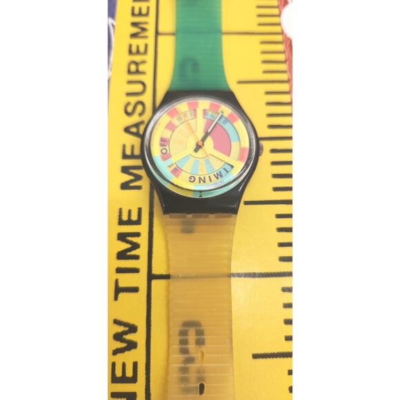 Vintage Swatch watch WORLD RECORD GB721 NON WORKIKG DISPLAY DUMMY - Picture 5 of 9